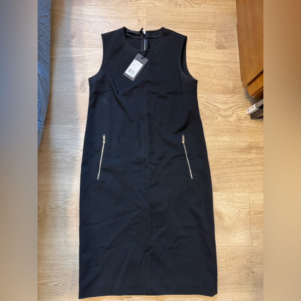 Les Copains Black Midi Shift Dress